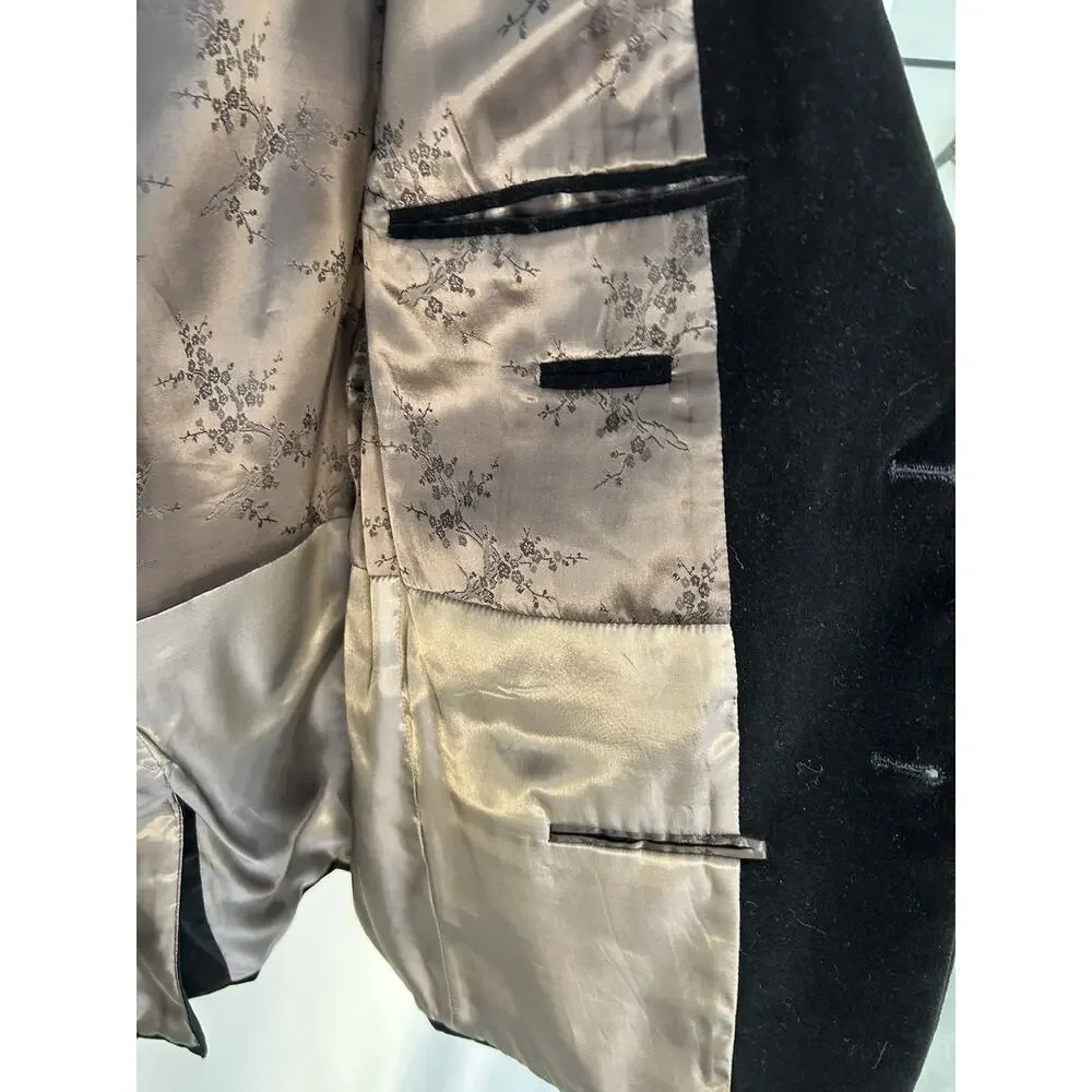 Vintage Di Quattro Jacket Size L Lining Black‎ 100% Cotton Blazer Sport Coat